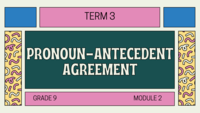 Pronoun-Antecedent Agreement - Year 9 - Quizizz