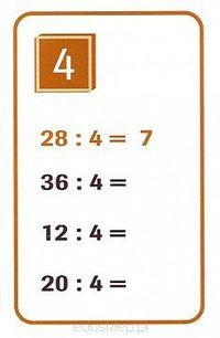 Dzielenie z resztą - Klasa 4 - Quiz