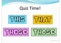 Demonstrative Pronouns Flashcards - Quizizz