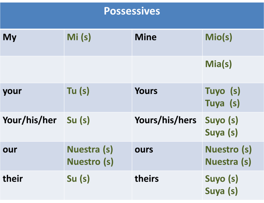 What Is The Correct Word Order Of Articles Nouns And Adjectives In Spanish