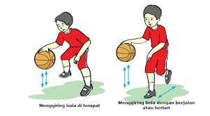 Menangkap bola saat bermain bola basket termasuk gerak manipulatif agar dapat menangkap bola melambung posisi telapak tangan mengarah ke