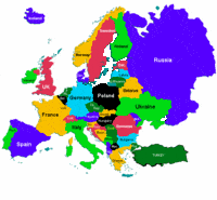 kraje w europie - Klasa 2 - Quiz