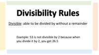 Divisibility Rules - Year 7 - Quizizz