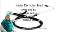 Kadar Denyutan Nadi Sains Tingkatan 4