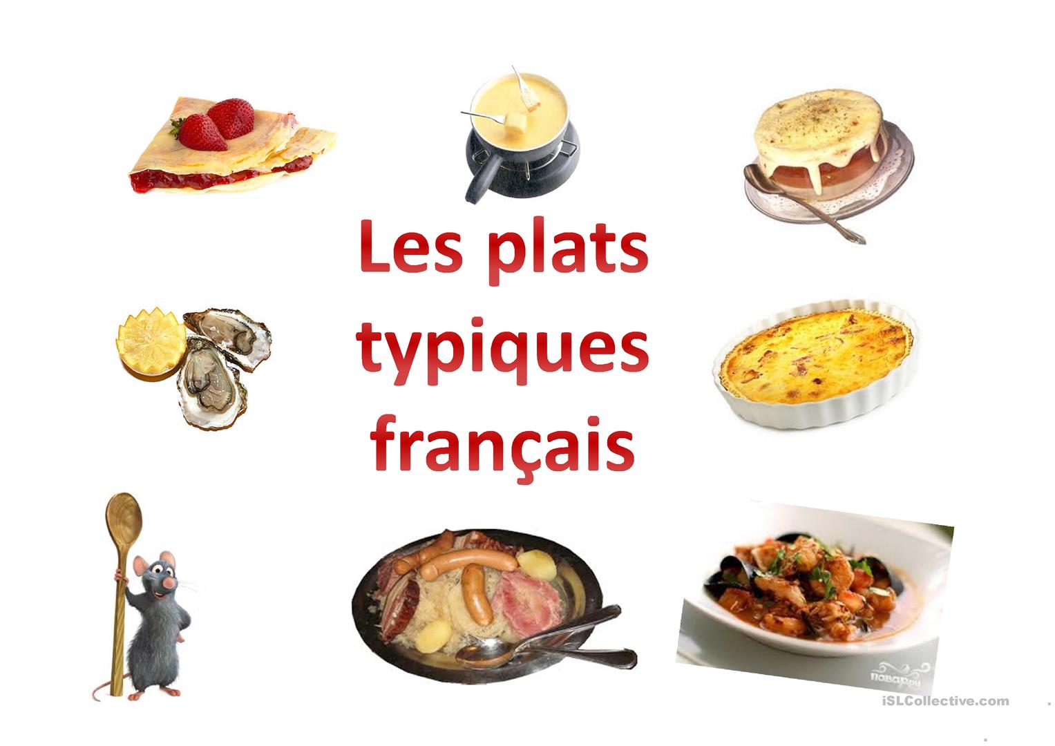 PLATS TYPIQUES FRANÇAIS