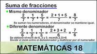Sumar fracciones con denominadores iguales - Grado 9 - Quizizz