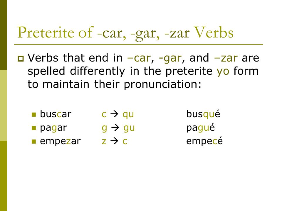Car Gar Zar Verbs Practice Worksheet