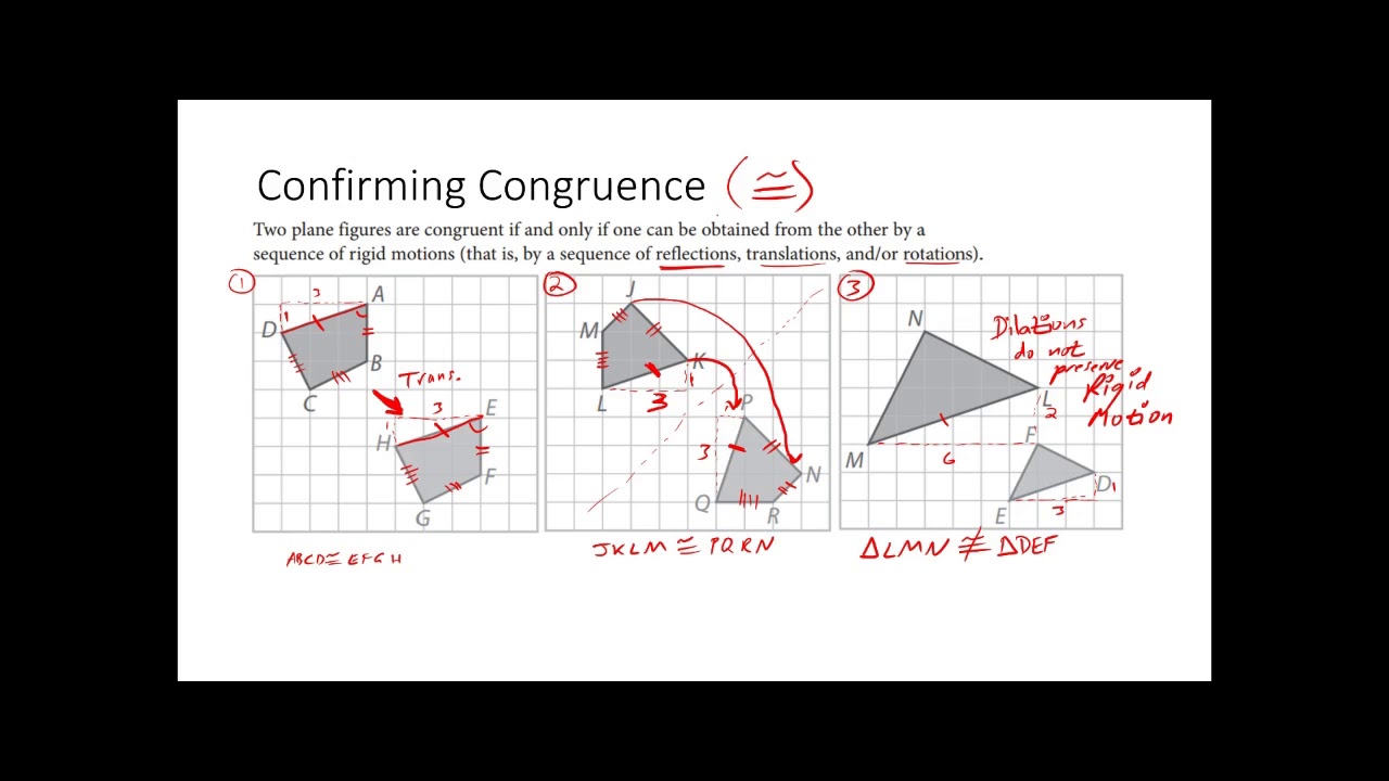3.2 Proving Figures are Congruent Using Rigid Motions (Revised)