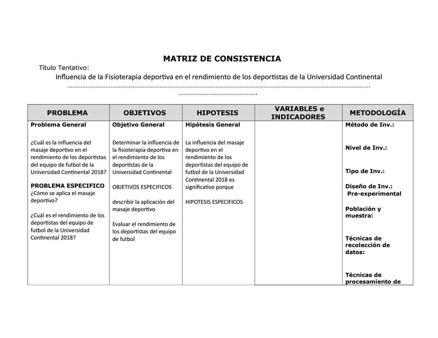 Ejemplo De Matriz De Consistencia 7115