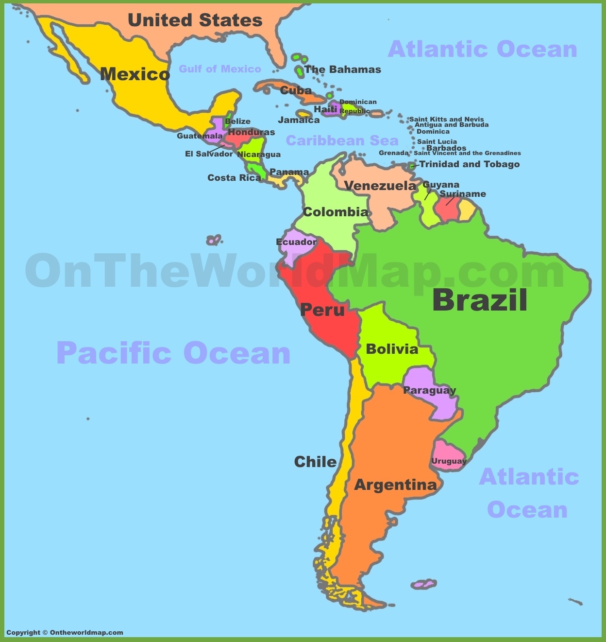 Latin America Political And Physical Map Review Quizizz