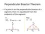 6.1 Perpendicular and Angle Bisectors Quiz