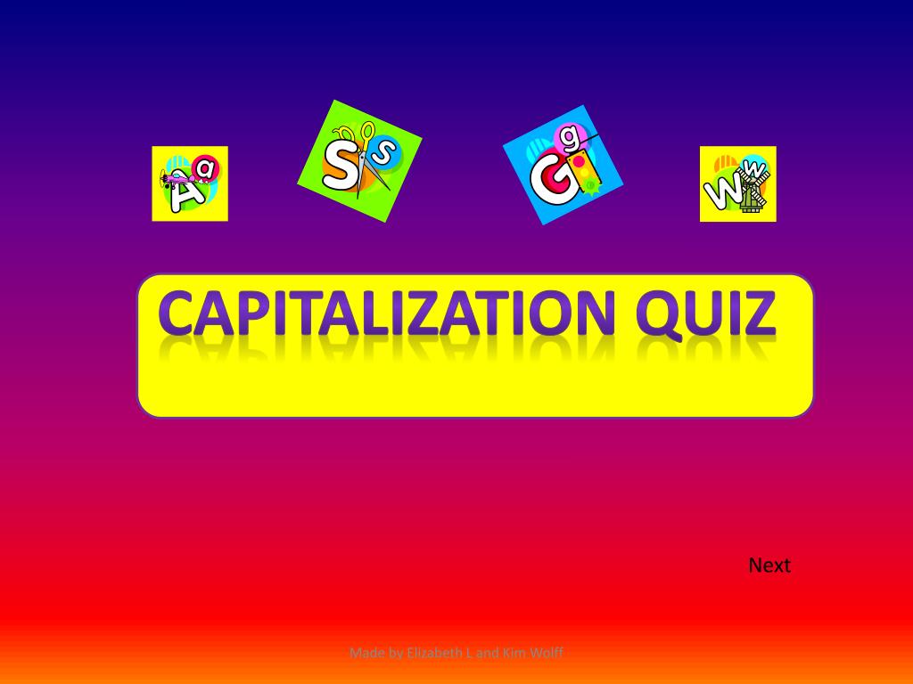 Capitalization - Year 6 - Quizizz