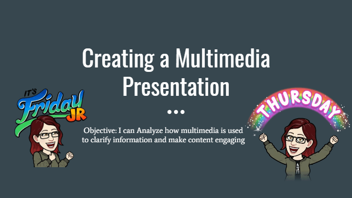 creating a multimedia presentation quizlet