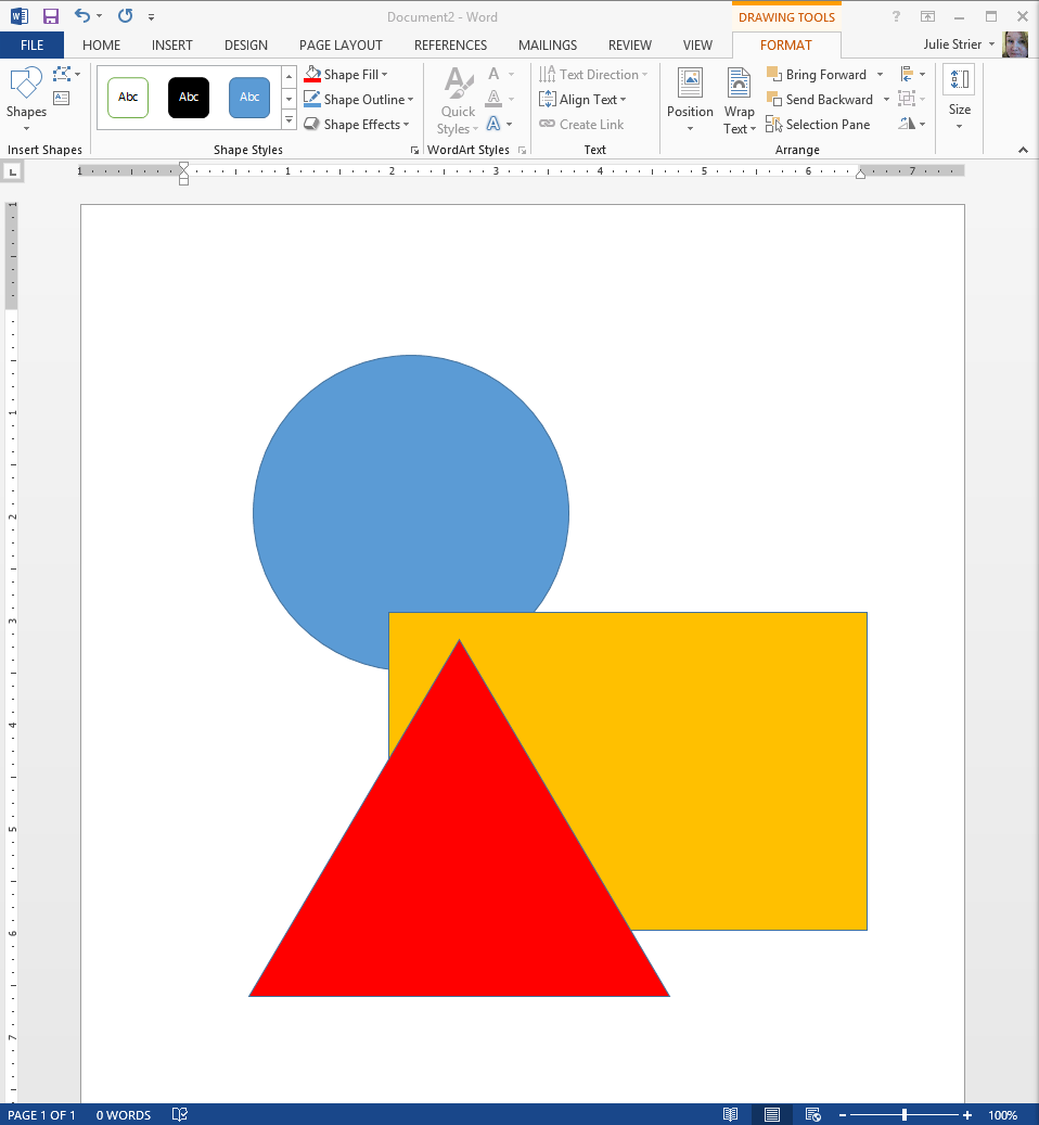 Word Lesson 3: Working With Shapes