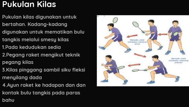 Lob badminton pukulan Teknik Pukulan