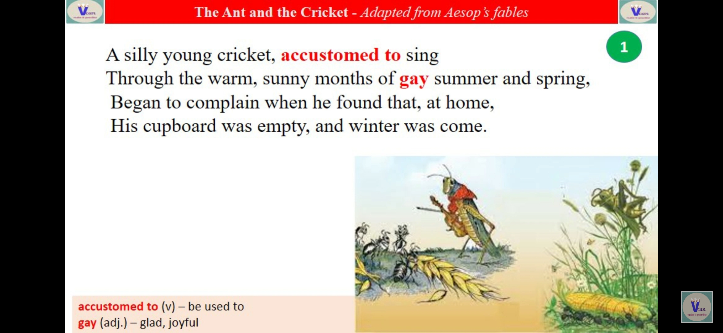 The ant and the cricket